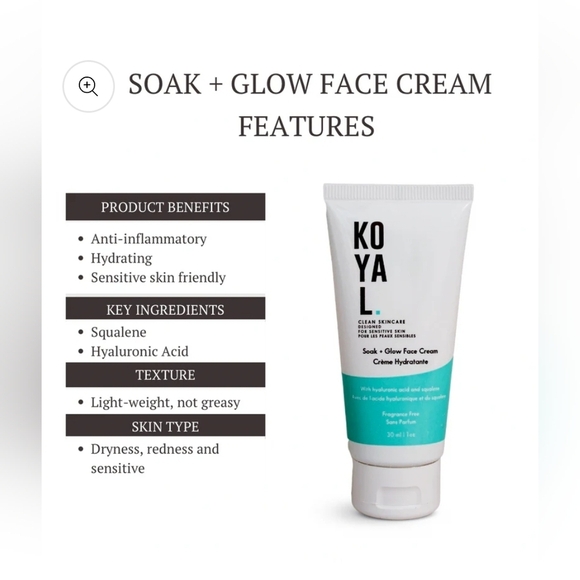 NEW KOYAL Soak + Glow Face Cream - White and Blue - Picture 3 of 5